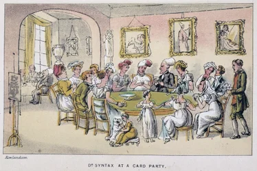 Il dottore a una partita di carte - in “I tre tour del Dottor Syntax: alla ricerca del pittoresco, della consolazione e di una moglie” di William Combe