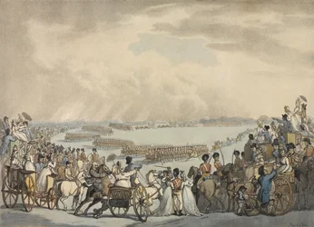 Volontari della Cavalleria Leggera di Londra e Westminster, comandati dal colonnello Herries, rivisti da Sua Maestà a Wimbledon Common, 5 luglio 1798