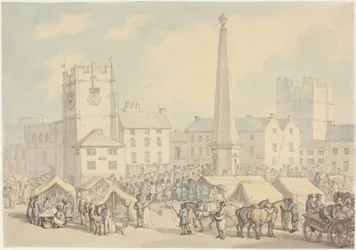 Giornata di mercato a Richmond, nello Yorkshire
