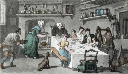 La Prima Visita di Mr. Burchell, illustrazione da 