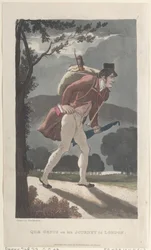 Quae Genus nel suo viaggio verso Londra, dalla Storia di Johnny Quae Genus, 1 marzo 1822