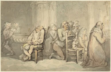 Scena in una chiesa francese
