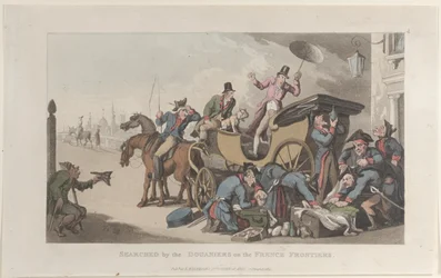 Perquisito dai doganieri alle frontiere francesi, dal Journal of Sentimental Travels in...