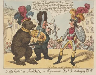 Combattimento singolo, a Moorfields, ovvero il magnanimo Paul O! - che sfida tutti gli O! (da: Caricature, vol. 4)