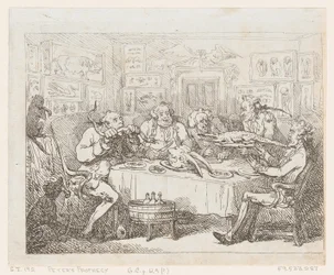 Sir Joseph Banks sta per mangiare un alligatore 