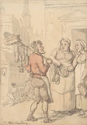 Scena di strada: venditore di spazzole, 1780-1827