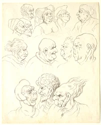 Studi di teste grottesche