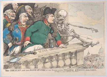 Il Corso e i Suoi Segugi alla Finestra delle Thuilleries Guardando Oltre Parigi, 16 aprile 1815