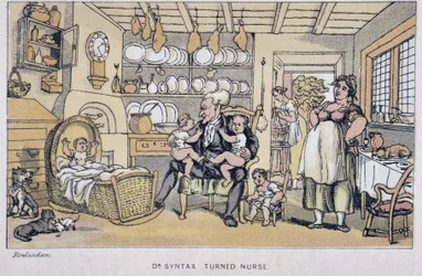 Il Dottore che tiene i bambini - in “I tre tour del Dottor Syntax: alla ricerca del pittoresco, della consolazione e di una moglie” di William Combe