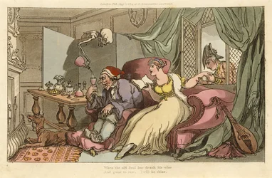 La luna di miele, da The English Dance of Death, pub. 1816