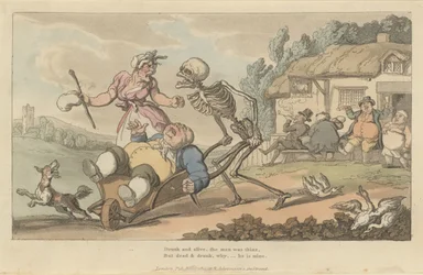 Il bevitore La danza della morte inglese, tavola 12