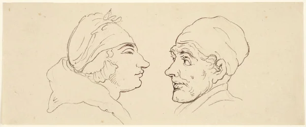 Due caricature: un uomo e una donna