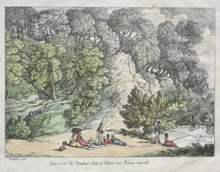 Veduta sulla tenuta di Sir John Moreshead a Blisland vicino a Bodmin, Cornovaglia, 1805