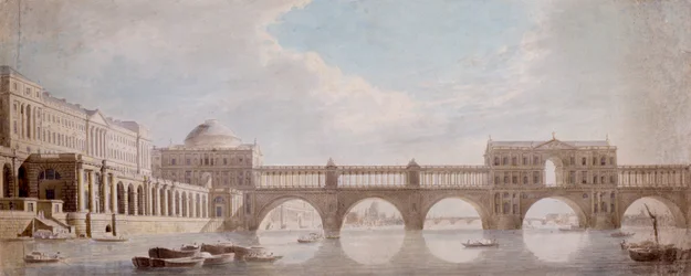 Progetto proposto per un ponte sul Tamigi a Somerset House