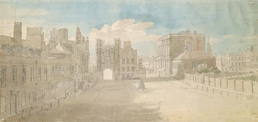 Whitehall, Holbein Gate e Banqueting House a destra
