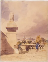 Il Pont de la Concorde e la Camera dei deputati, vista dalla terrazza delle Tuileries