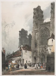 Architettura pittoresca a Parigi, Gand, Anversa, Rouen: Laon, Francia, 1839