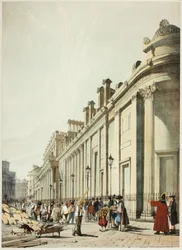 La banca verso la Mansion House, da Vedute originali di Londra com