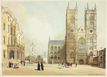 Abbazia di Westminster, Ospedale e Compagnia, tavola sette da Vedute Originali di Londra com