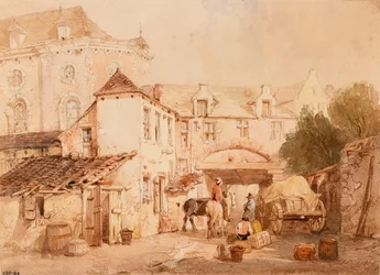 Cortile di una locanda fiamminga