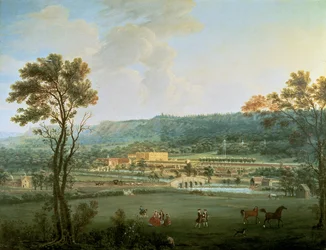 Veduta di Chatsworth da sud-ovest