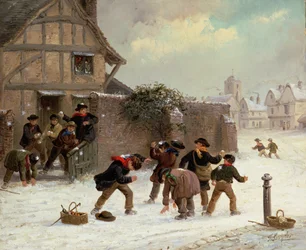 Battaglia di palle di neve
