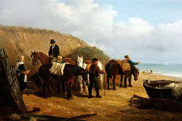 In attesa della cattura (olio su tela)