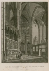 Parte della sacrestia che conduce alla Cappella di Enrico VII, Abbazia di Westminster, Londra