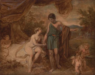 Uno studio incompiuto di Venere e Adone