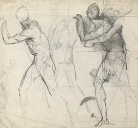 Schizzo di figure classiche in azione