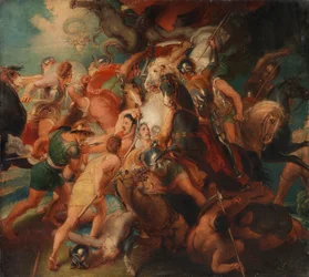 Gli orrori della guerra, bozzetto per il murale di Burghley House