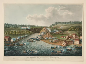 La Battaglia di Queenstown, 13 ottobre 1813, pubblicata per J. Jenkins Martial Achievements