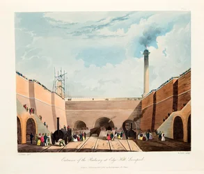 Ingresso della ferrovia a Edge Hill, Liverpool, 1831