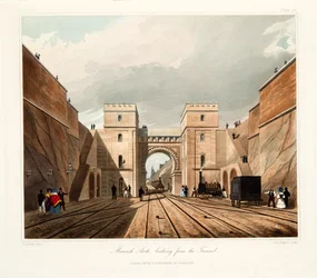 Arco moresco, vista dal tunnel, 1831