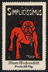 Reklamemarke "Simplicissimus 30 Pfg."