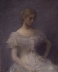 Giovane ragazza seduta