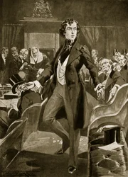 Il primo discorso di Disraeli ai Comuni, illustrazione da 