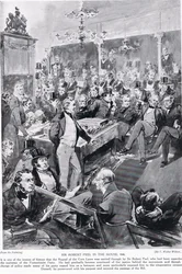Sir Robert Peel in parlamento, 1846, illustrazione da 