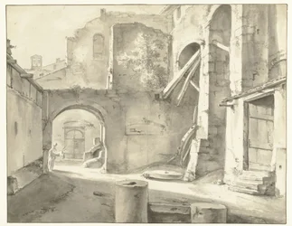 Edifici italiani con una porta a sinistra