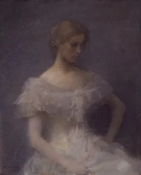Giovane ragazza seduta