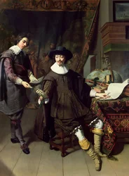 Constantijn Huygens (1596-1687) e il suo segretario, 1627