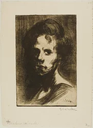 Testa di donna, lastra I