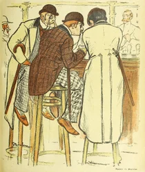 Al bar, da Gil Blas Illustre, pub. 1899 litografia a colori, 1899