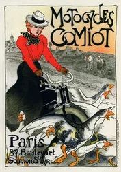 Motociclette Comiot, manifesto pubblicitario, 1899