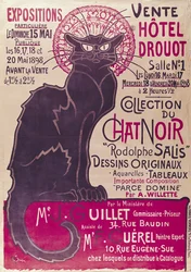 Manifesto che pubblicizza una mostra del cabaret «Collection du Chat Noir» all