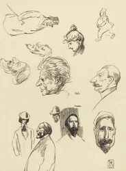 Studi di figure e teste