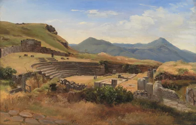 Le Rovine del Teatro Antico a Tusculum, Italia