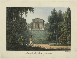 Il Tempio di Paolo I o il Mausoleo di Paolo I nel Parco di Pavlovsk, anni 1810