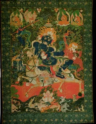 Thangka che raffigura Shridevi, dal Monastero di Tashilhumpo, XVII-XVIII secolo