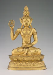 Vajrasattvadhatu Lokesvara (lega di rame dorato)